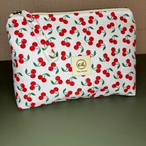 Cherry Patterned Handmade Cosmetic Bag